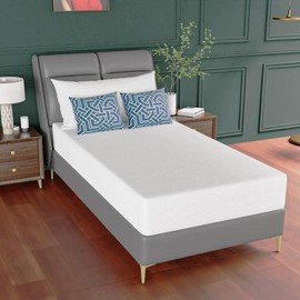 5 Inch Mattress Green Tea Memory Foam Mattress CertiPUR-US Certified,Removable Soft Cover,Fiberglass Free,Twin mattresses for Bed Frame, Bunk Bed, Trundle, Daybed,White - Color: white, Size: Twin, Style: 5 IN