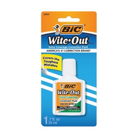 Bic Wite Out Extra Coverage Correction Fluid-.7oz