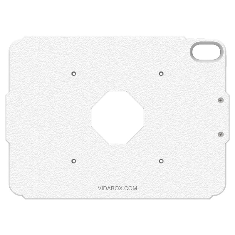 VidaMount White Open Enclosure and Rotating & Tilting Desk/Table Mount