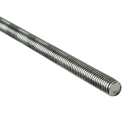 Merriway BH03015 (2 Pcs) Steel Studding Threaded Bar Rod, M6 x 0.3M (1/4 inch x 12 inch) Zinc Plated - Pack of 2 Pieces