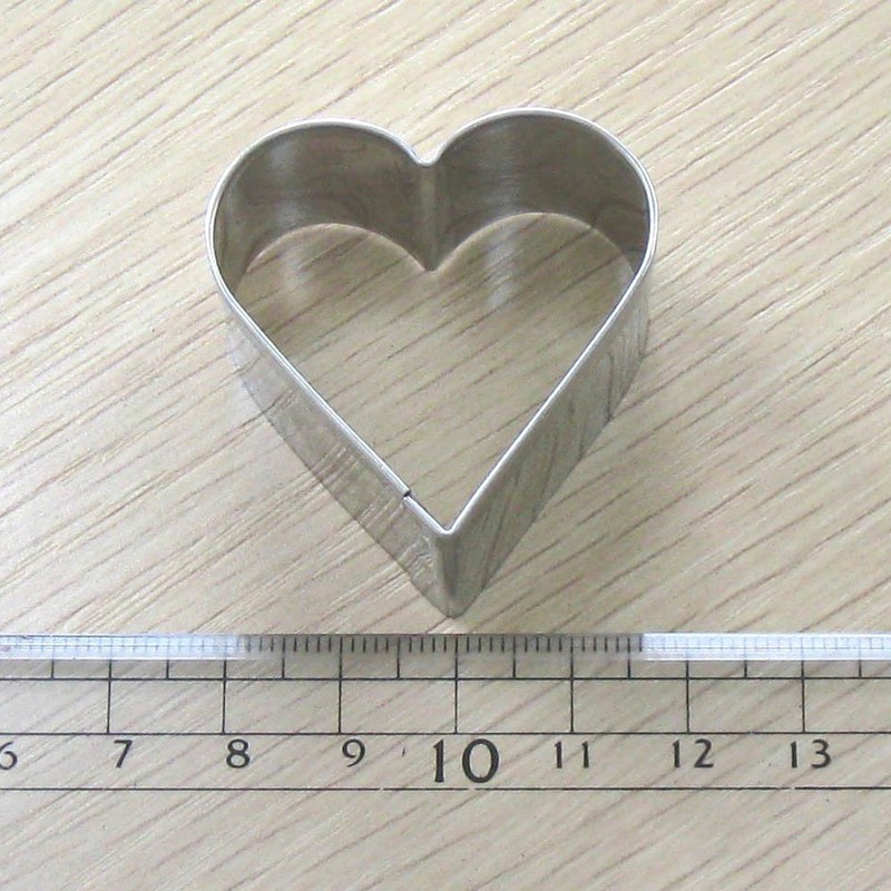 Nagao Cookie Cutter, Stainless Steel, Heart, Large, Medium, Small, 3