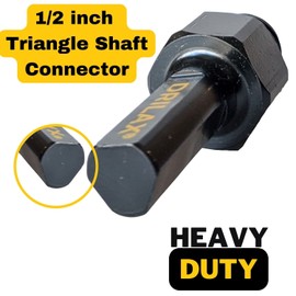 Drilax 5/8"-11 to 1/2" Drill Adapter | Heavy-Duty Triangle Shank for Threaded Diamond Hole Saws & Grinding Cups | Converts Angle Grinder Accessories to Standard Drills