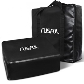 Upgraded 2 Pieces Heavy Duty Tabletop Cover and Carrying Bag, Fit for Blackstone 17" Griddle, 600D Canvas with PVC Coated Waterproof Carry Case, Easy Carrying & Storage