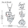 Pig Necklace 925 Sterling Silver Cute Animal Necklace with Heart