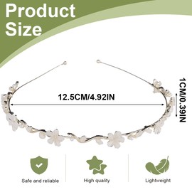 ZORVUJI Haarschmuck Kommunion Mädchen Silber Blumen Haarreif Hochzeit Braut Kopfschmuck Erstkommunion Festlich