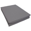 Douceur d'Interieur Flat Sheet 180/290 UNI GRIS Souris +Bourdon Stitch