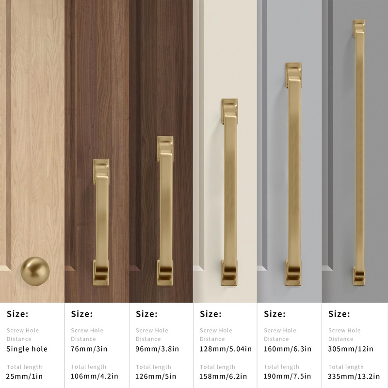 CABDM 20 Pack 1 Inch Vintage Ball Brushed Brass Cabinet