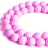 35 piezas de cuentas de jaspe de concha rosa natural