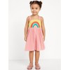 Frogwill Toddler Girls Fifties Summer Dress Pink Rainbow 2-7Y 4T,