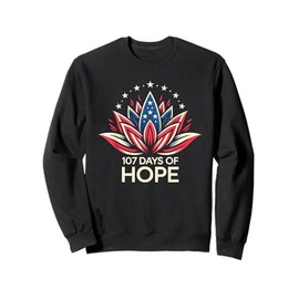107 Days of Hope Patriotic USA Flower Lotus American Flag Sweatshirt