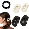 4 PCS Hair Clips for Women, Flat Claw Clips for