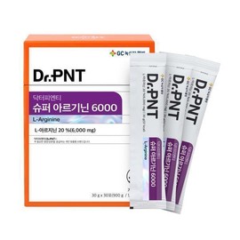 GC Wellbeing 녹십자웰빙 닥터피엔티 슈퍼아르기닌 6000 30포 (1개월분) 1박스 Green Cross Wellbeing Dr. PNT Super Arginine 6000 30 Sachets (1 Month Supply) 1 Box