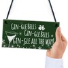 RED OCEAN Funny Gin Sign Hanging Plaque Christmas Decoration Xmas