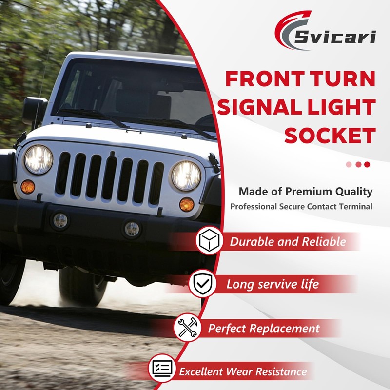 Svicari Front Turn Signal Light Lamp Connector Socket Wiring Harness