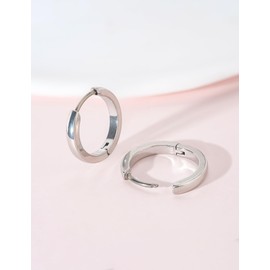 Limerencia G23 Pure Titanium Hypoallergenic Huggie Hoop Earrings for Women Sensitive Ears (8 Millimeters, Silver)