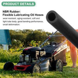 M METERXITY Lubricating Oil Hoses, 6mm (1/4 Inch) ID x 10mm (3/8 Inch) OD 9.84FT Rubber Tubing Hose Pipe for Irrigation/Small Equipment/Outdoor/Garden Water Tubing [Black]