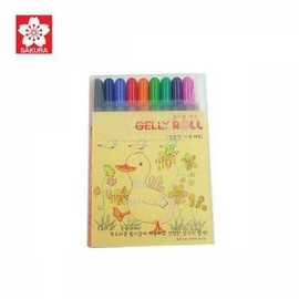 (JQ) Sakura Gelly Roll Pen Case Fine 10C 0.6mm 10-Color Set / (제이큐)사쿠라 겔리롤 펜케이스 파인10C 0.6mm 10색칼라세트