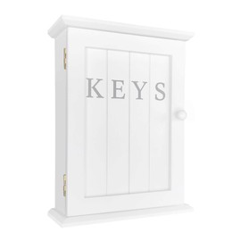 GreyZouq Key Cabinet with 'KEYS' print. Key rack. (OFF White)
