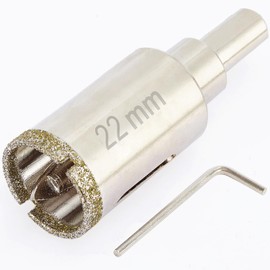 7/8 Inch Diamond Hole Saw with Pilot Bit, DaduoRi 7/8" Tile Drill Bits for Granite, Ceramics, Porcelain Tiles, Marble, Glass, Stones, 1 1/2" Depth of Cut for Thick Countertops (22mm)