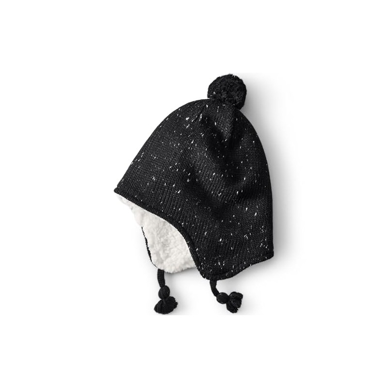 Lands' End Kids Peruvian Hat Black Cosmos 4-7