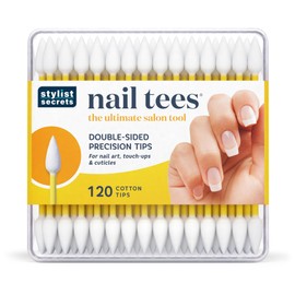 Fran Wilson NAIL TEES COTTON TIPS 120 Count (6 PACK) - The Ultimate Nail Tool, Multi-Purpose Double-sided Swabs with Pointed Ends for Precise Touch-ups and the Perfect At-Home Manicure & Pedicure