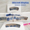 24Pcs Blue Cat Eye Press on Toenails for Art with