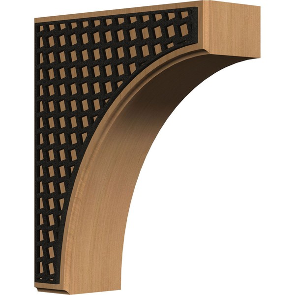 Ekena Millwork BKTW04X10X12CVMOBLCH Clarksville w/ IronCraft Mosaic InlayWood Brackets, 3