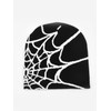 4PCS Spider Pattern Knit Hat for Women Slouchy Beanie Hat