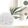 Glawry Boho Shower Curtain Brown Mid Century Abstract Plant Palm
