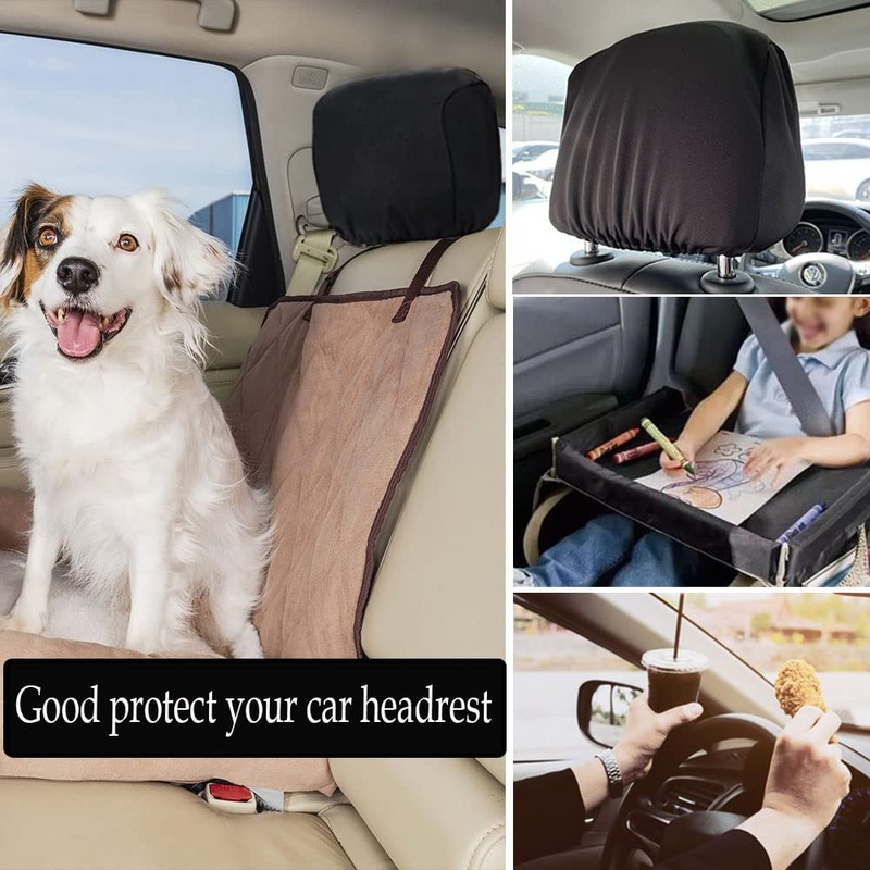 Imeisuit Car Seat Headrest Cover Soft Washable Dirt-proof Car Head