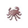 Red Whitewashed Cast Iron Decorative Crab with Six Metal Wall