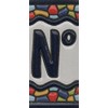 Spanish Ceramic Numbers and Letters Tiles Church Window Design Size