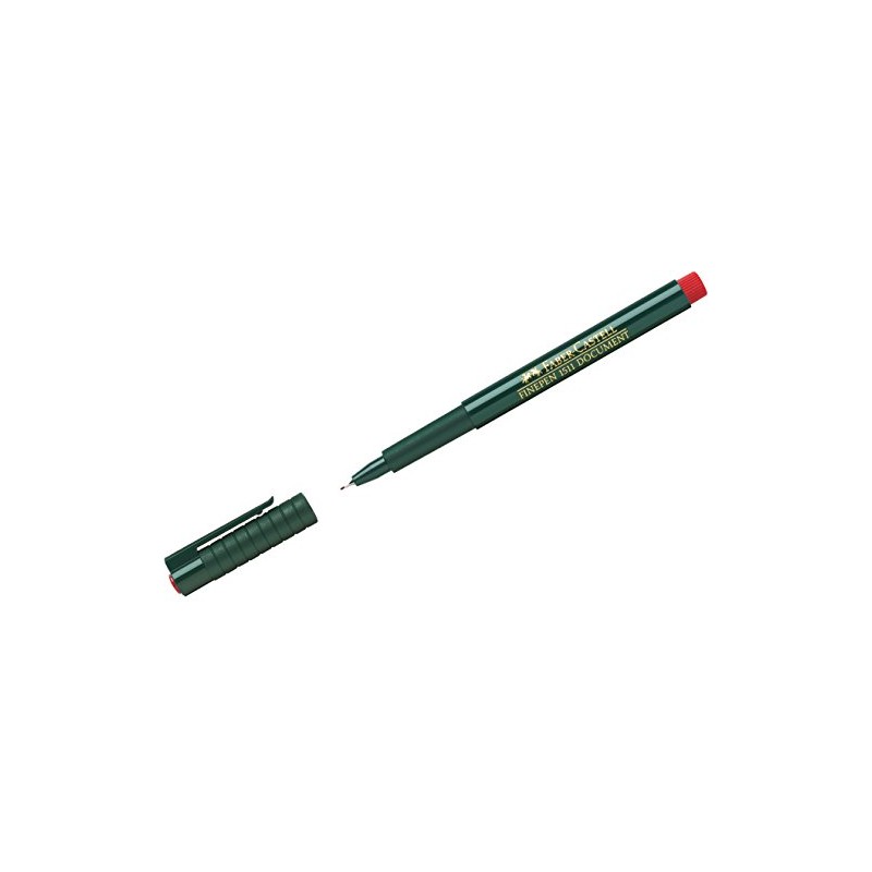 Faber-Castell Fibre Pen, Fine-Pen 1511, 0.4 mm, red, 10 Stifte