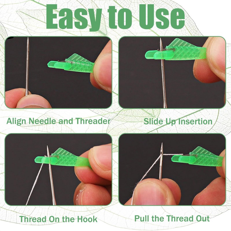 PXBSNB 50 PCS Fish Mouth Sewing Machine Needle Threader, Upgraded