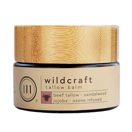 ONE11 Wildcraft Balm with Organic Beeswax — Sandalwood — Grass-Fed Beef Tallow, Oxygen-Infused Olive Oil, Jojoba & Alpha-Bisabolol — Targeted Barrier & Healing Skin Balm 1.75 oz