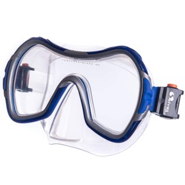 Salvas Win SR Men's Diving Mask blue transparent blau/silber Size:Senior