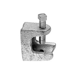 Crouse-Hinds 533 Malleable Iron Beam Clamp/Insulator Support 3/8-16 Rod 7/8 Inch Jaw Opening Zinc Plated