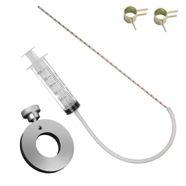 Motorcycle Fork Oil Level Tool,High Precision Motorcycle Fork Oil Kit to Add or Remove Oils,Professional Motorcycles Forks Tool Kit with 60ml Syringe,Adjustable Ring,Hose,Clamps