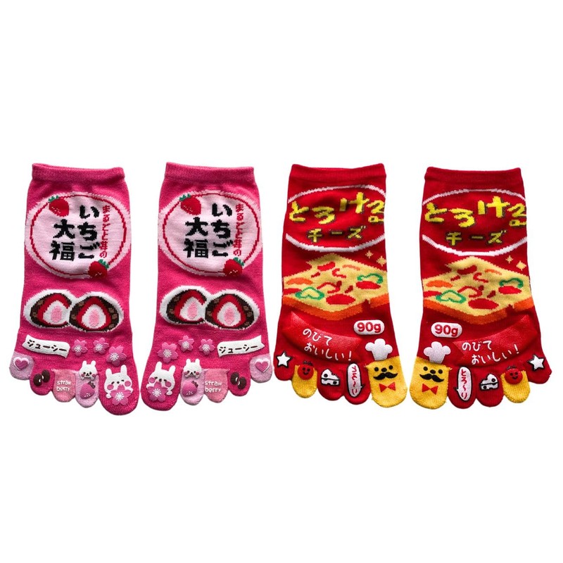 [Mode Select] Women's 5 Toe Socks, Characters, 2 Pairs Set,