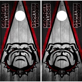 Georgia Bulldogs Cornhole Wrap Skin Vinyl Game Art Sticker Decal Vintage DT14 (Laminated)