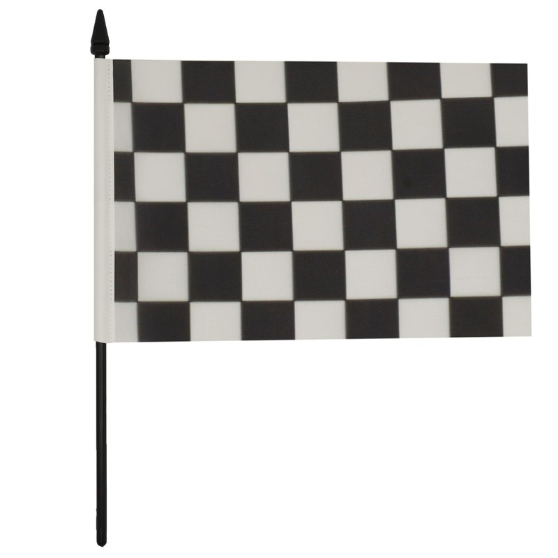 AZ FLAG CHECKERED BLACK AND WHITE TABLE FLAG 5'' x
