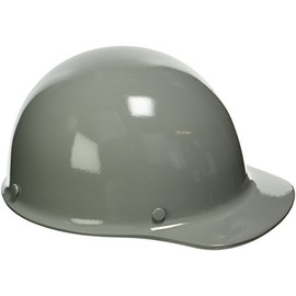 MSA 454622 Skullgard Cap Style Safety Hard Hat with Staz-on Pinlock Suspension | Non-slotted Cap, Made of Phenolic Resin, Radiant Heat Loads up to 350F - Standard Size in Gray