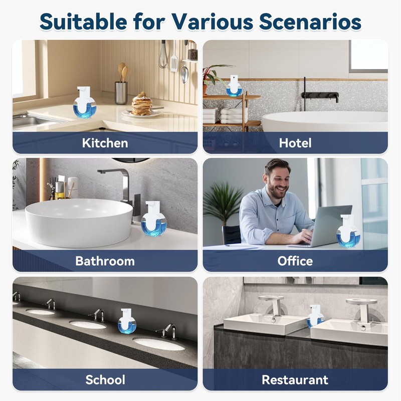 Automatic Soap Dispenser Touchless,Rechargeable Foaming Soap Dispenser,15oz/420ml Smart Hand Soap