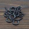 HELIFOUNER 200 Black Zinc Plated Steel Screw Eyes