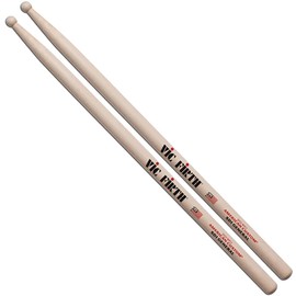 Vic Firth American Custom SD1 General Drumsticks - 3-Pack Bundle with Austin Bazaar Polishing Cloth