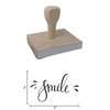 Infusion Smile Rubber Stamp, 2 X 3'' Wood Stamp