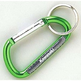 Kawasaki Genuine Parts GRN Kawasaki Carabiner Keychain J7002-0128