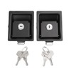 2 Pcs RV Handle Latch Carbon Steel Zinc Alloy Embedded