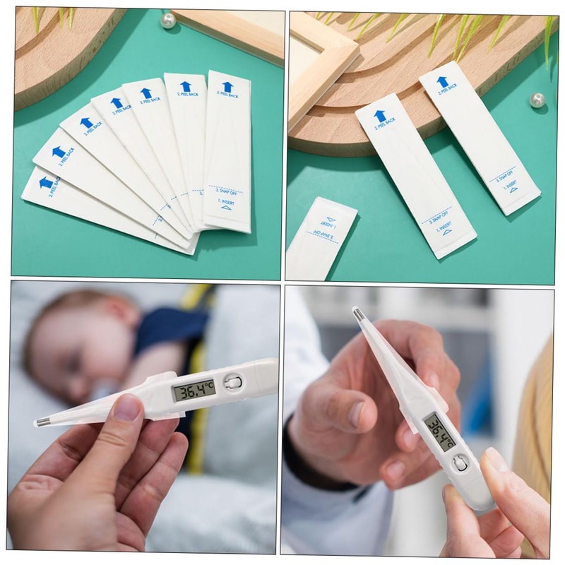 ORFOFE 150pcs Disposable Paper Thermometer Covers for Use Safe Pe