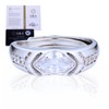Halukakah Men's Moissanite Ring The Eye of Horus in Platinum-plated